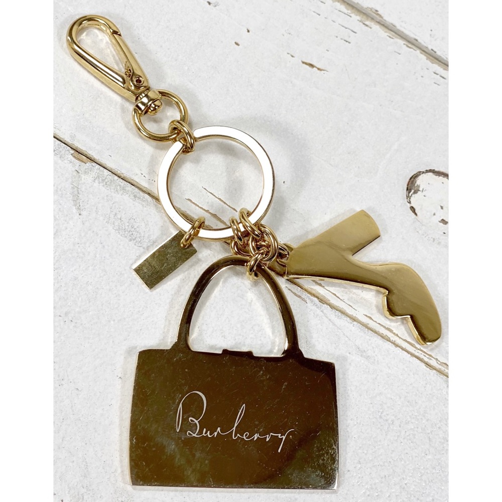 Burberry White & Burgundy Purse & Shoe Bag Charm - Picture 6 of 8